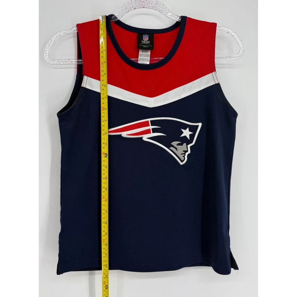 NFL New England Patriots Girls Sz XL 16 Cheerleader Set Tank Top & Pleated Skirt